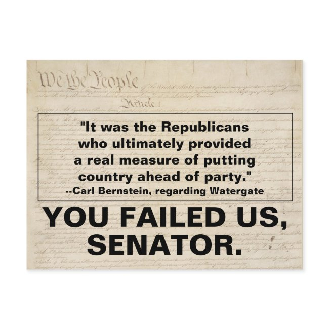 Republicans Senator Have To Put Country Over Party Invitation Postinvitations