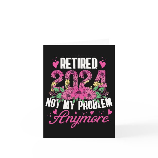 Retired 2024 Funny Retirement For Women 2024 Flora Invitations