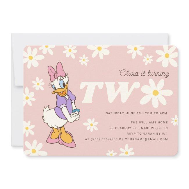 Retro Daisy Duck | Daisy 2nd Birthday Invitation