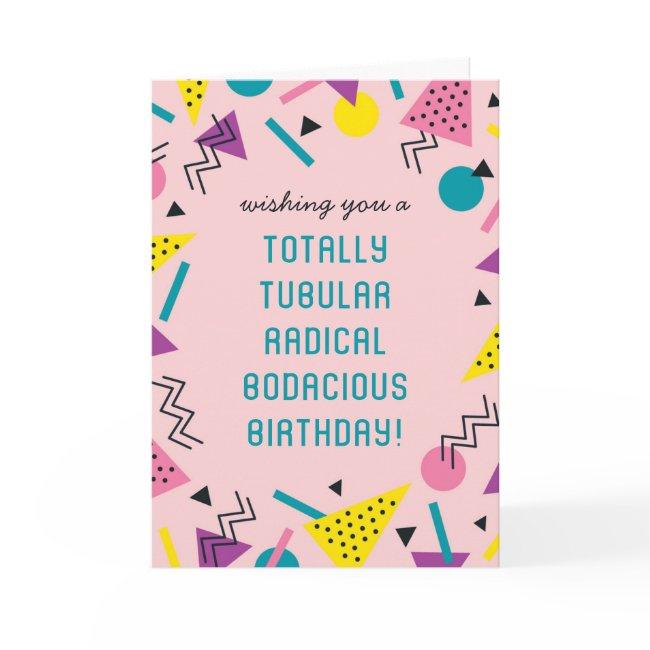 Retro Funny 80s Slang Birthday Invitations