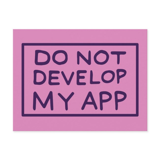 Rick And Morty™ | Do Not Develop My App Invitation Postinvitations