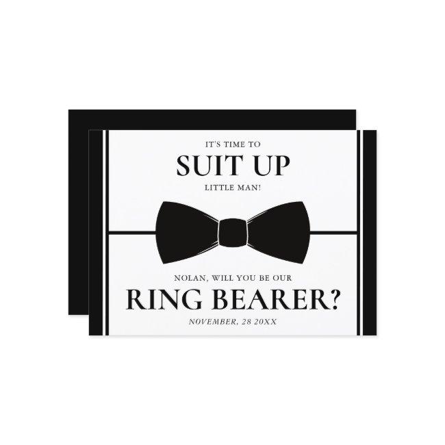 Ring Bearer Proposal Invitations - Suit Up, Little Man!