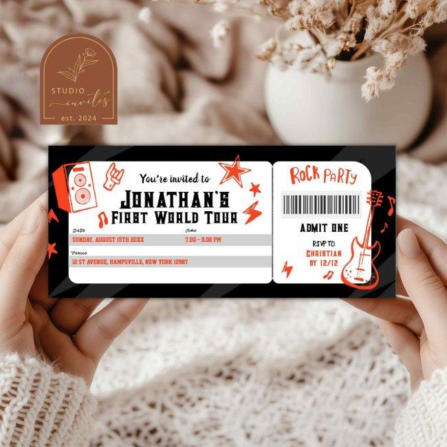 Rock N Roll First World Tour Birthday Ticket