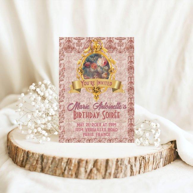 Rococo Aesthetic Birthday Party Soft Renaissance Invitation
