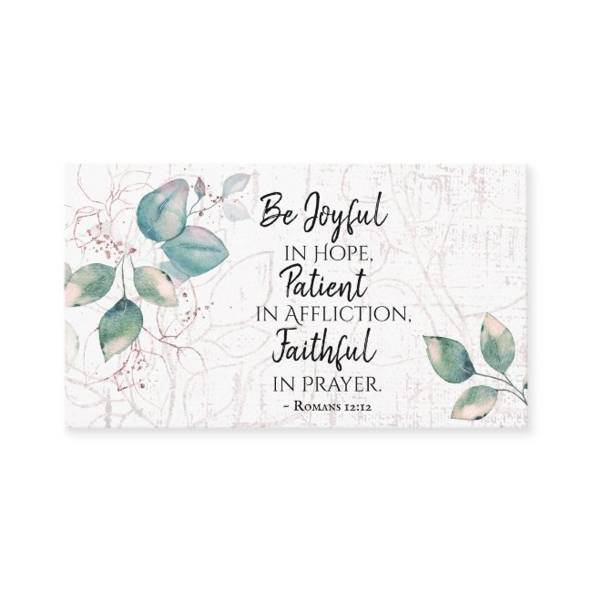 Romans 12:12 Be Joyful In Hope, Faithful In Prayer Business Invitations