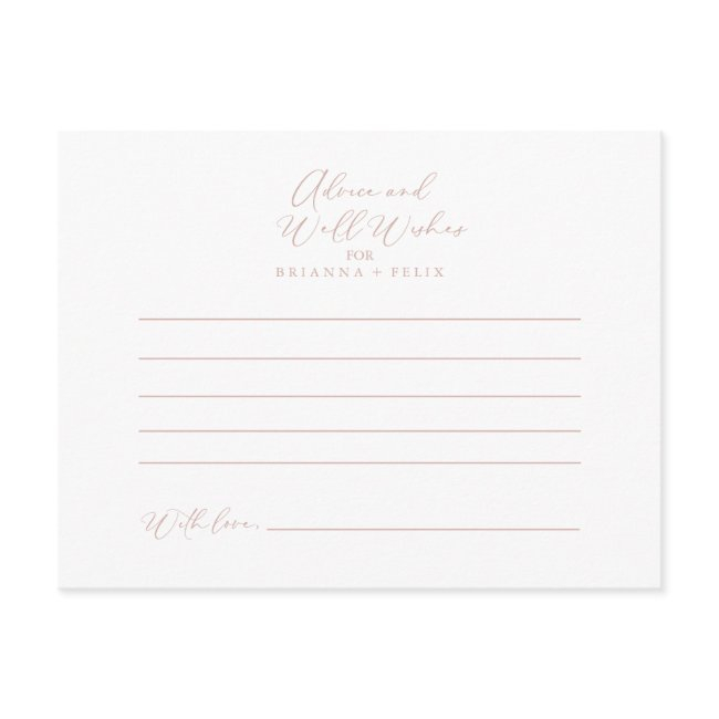 Rose Gold Idyllic Stylish Calligraphy Wedding Postinvitations