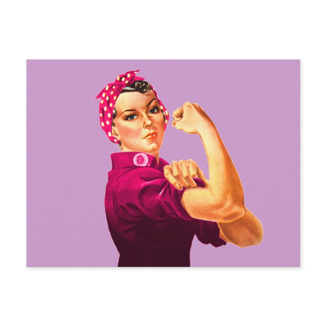 Rosie The Riveter - Cancer Pink Postinvitations