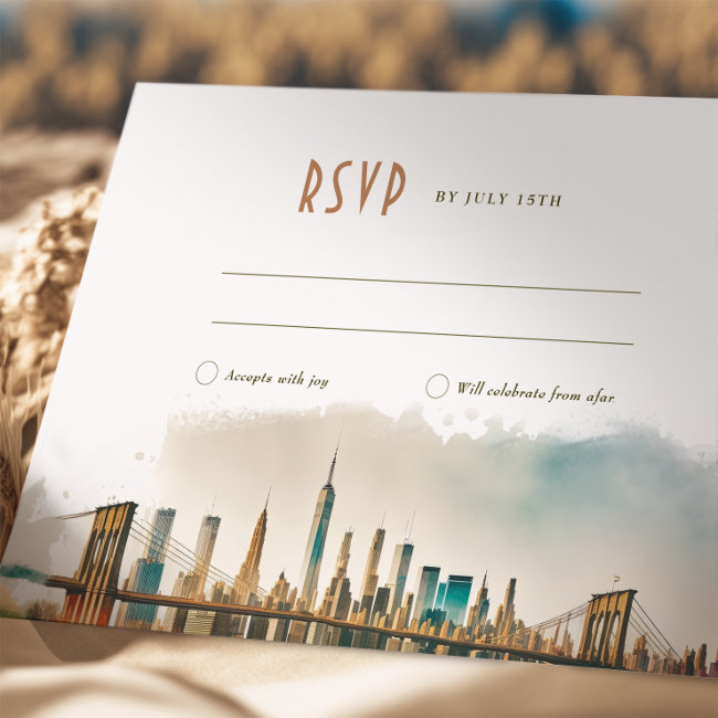 Rsvp Wedding Insert New York Destination Invitatio Invitation