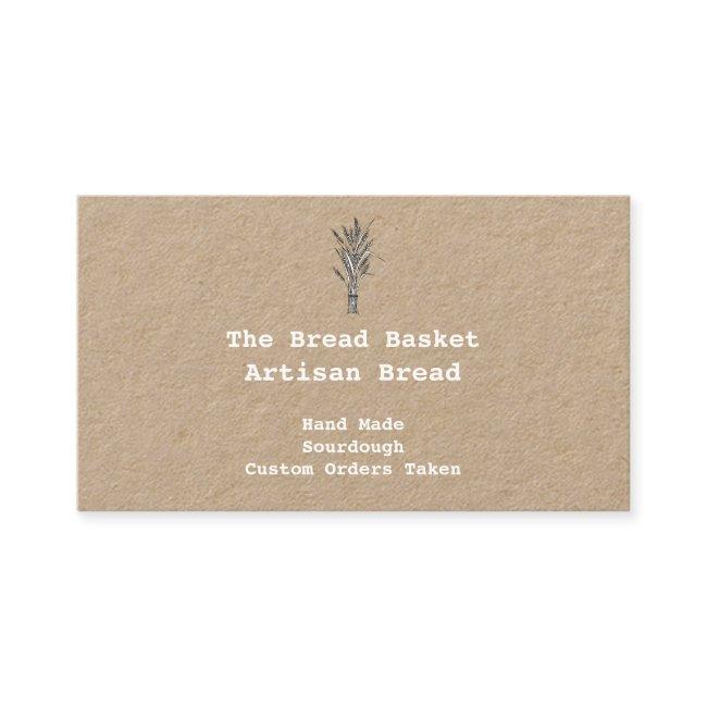 Rustic Artisan Bakery | Bundle Of Wheat Kraft Business Invitations