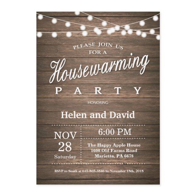 Rustic Housewarming Party Home Sweet Home Invitation