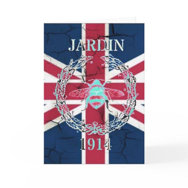 Rustic Union Jack Flag Queen Jubilee French Bee Invitations