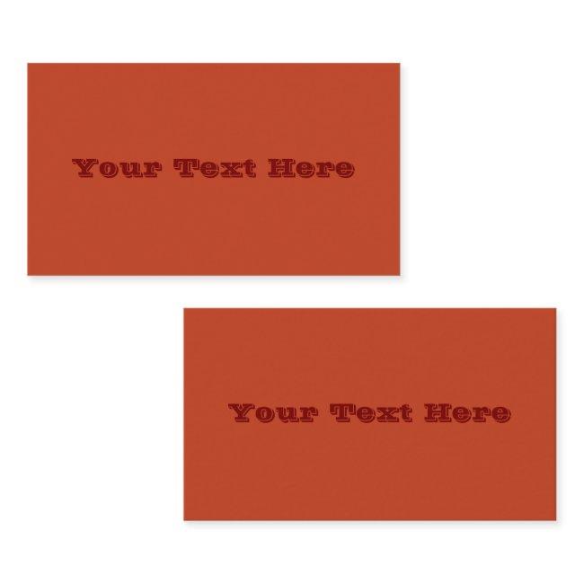 Rusty Burnt Pumpkin Solid Color Business Invitations
