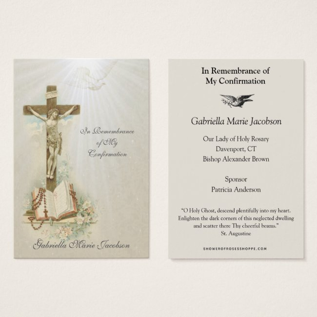 Sacrament Of Confirmation Remembrance Holy Invitations