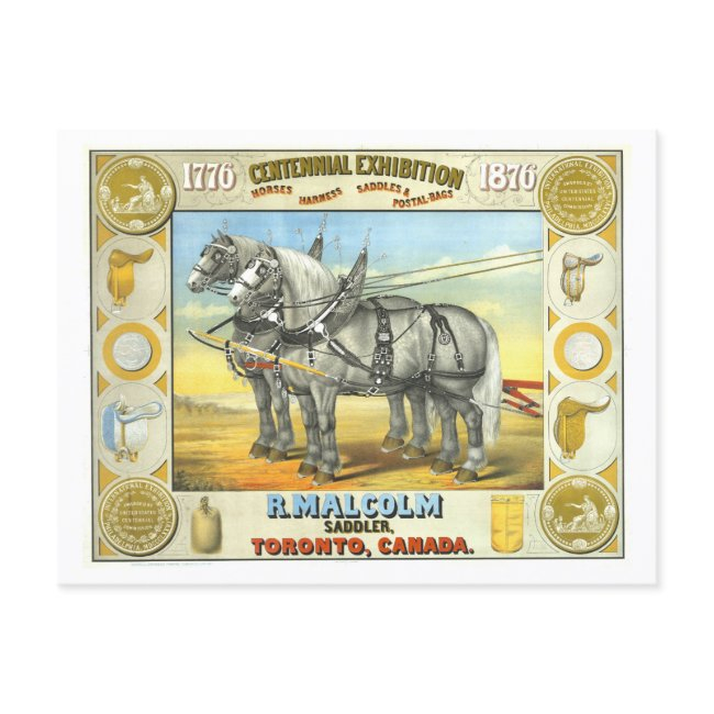 Saddler Centennial Exposition Advertisement Postinvitations