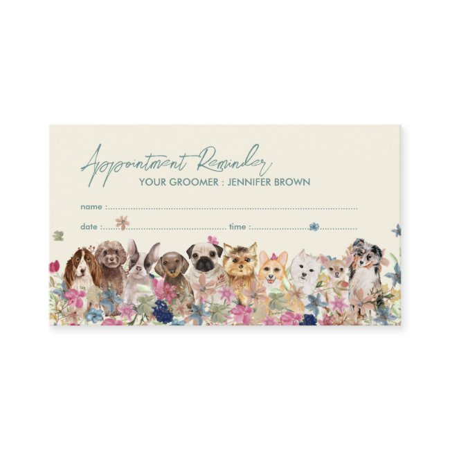 Sage Cream Dog Cafe Operator Appointment Business Invitations