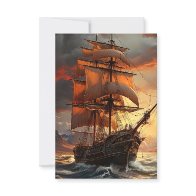 Sailing Ship Invitation
