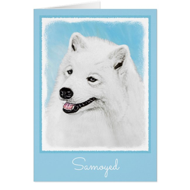 Samoyed Painting - Cute Original Dog Art