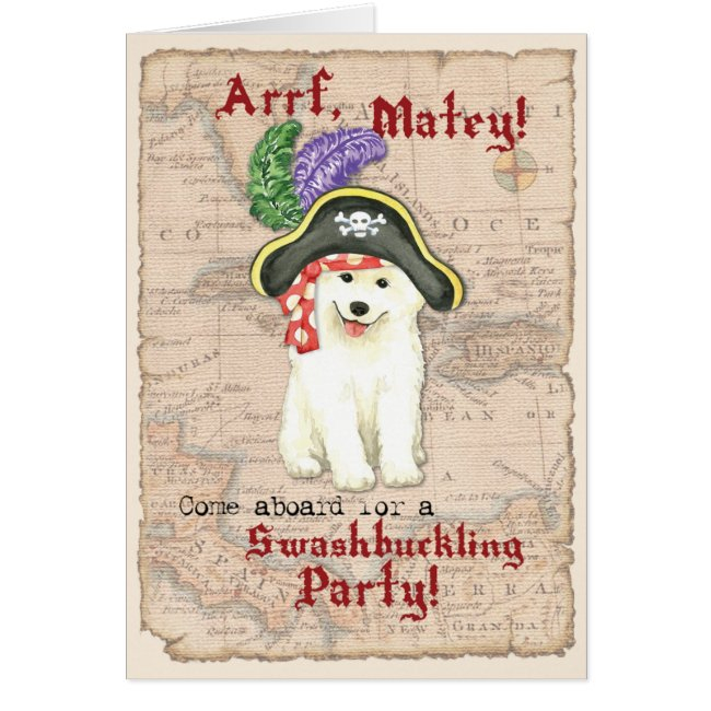 Samoyed Pirate Invitation
