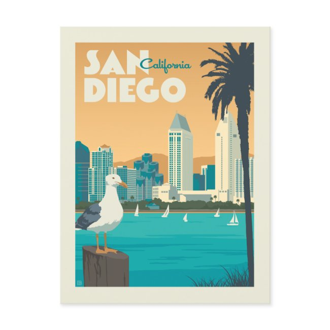 San Diego, California | Save The Date Invitation Postinvitations