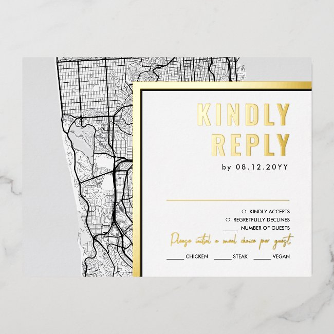 San Francisco Love Locator | Rsvp Reply Foil Invitation Postinvitations
