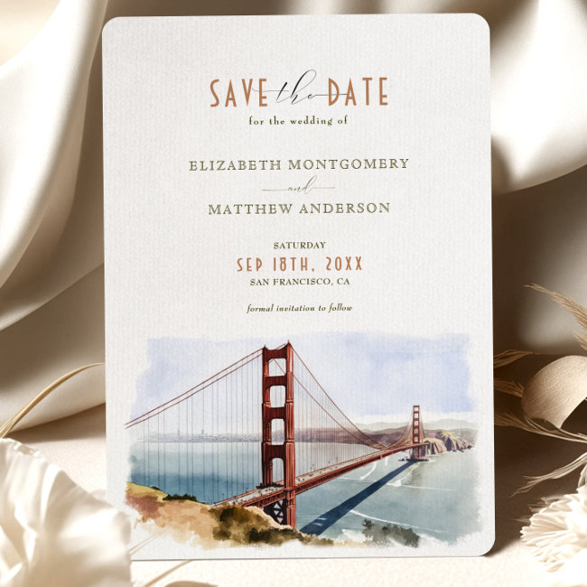 San Francisco Save The Date Destination Invitation