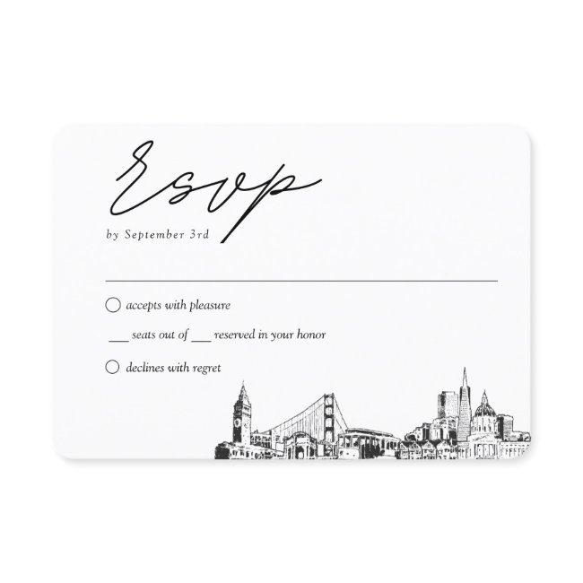 San Francisco Wedding Traditional Rsvp Enclosure Invitations