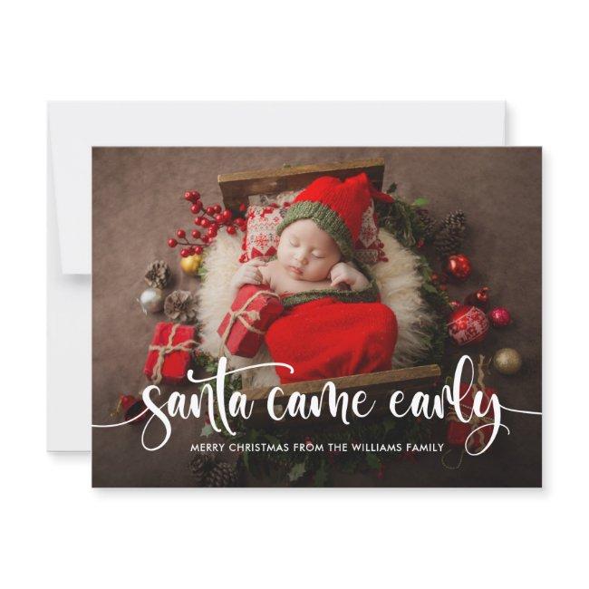 Santa Came Early Christmas Birth Announcement Postinvitations