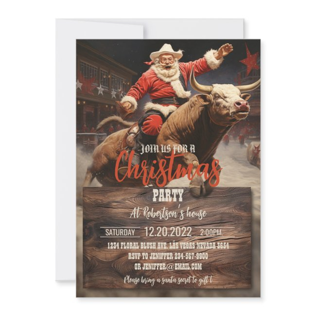 Santa Claus Rodeo Invitation