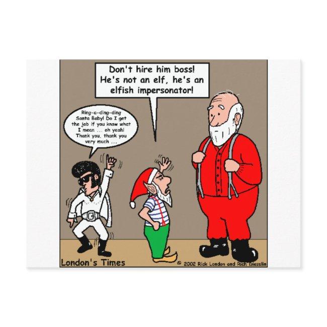 Santa & Elves Impersonator Funny Gifts & Tees Holiday Postinvitations