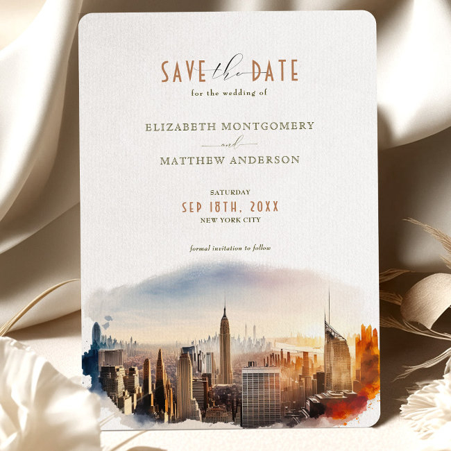 Save The Date New York City Destination Invitation