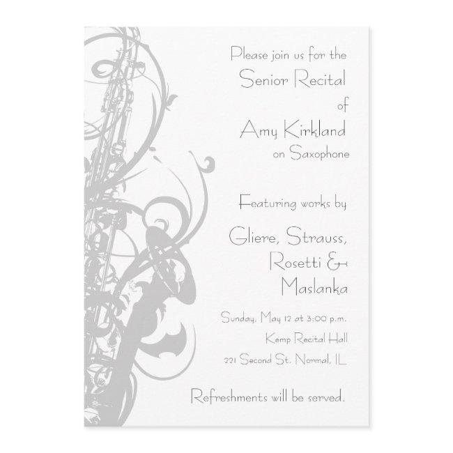 Saxophone Recital Invitation