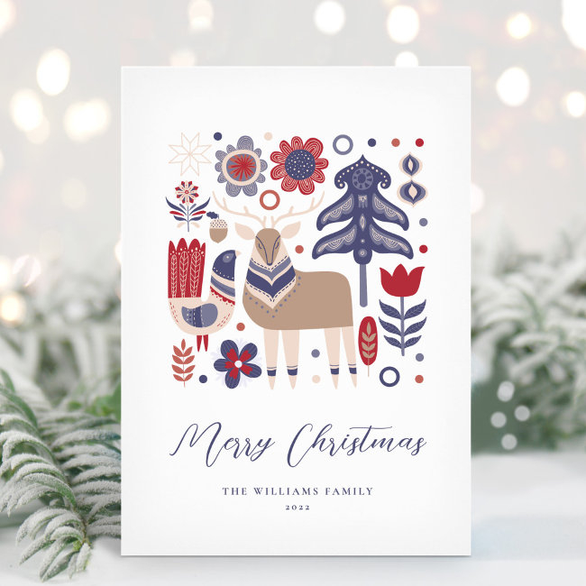 Scandinavian Scandi Christmas Holiday Invitations