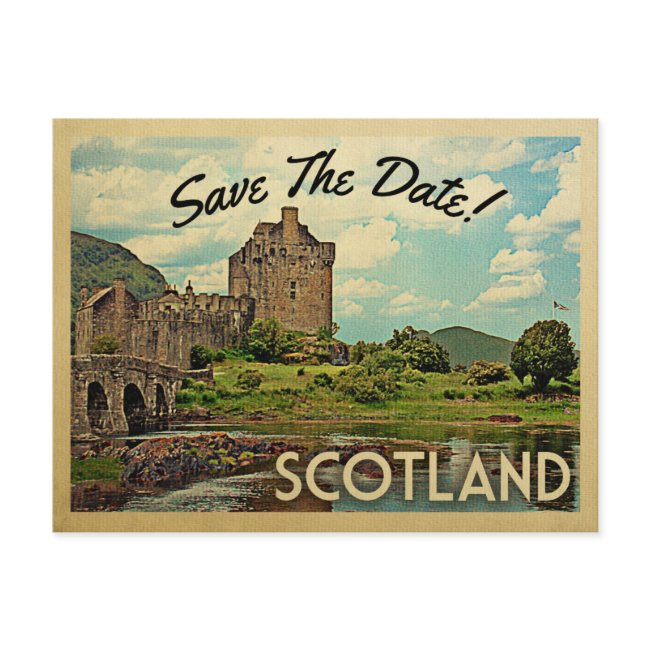 Scotland Save The Date Eilean Donan Castle Announcement Postinvitations