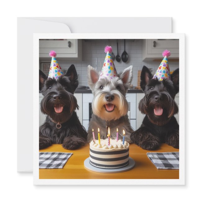 Scottish Terrier Invitations, Scottish Terrier Birthday Invitation