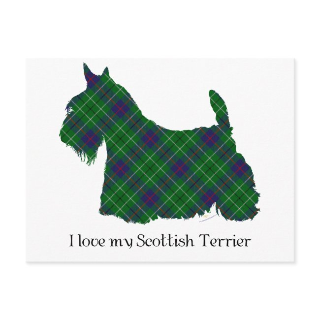 Scottish Terrier Duncan Tartan Postinvitations