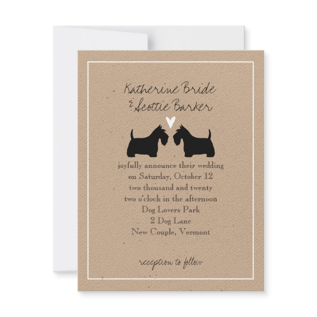 Scottish Terriers Wedding Invitation