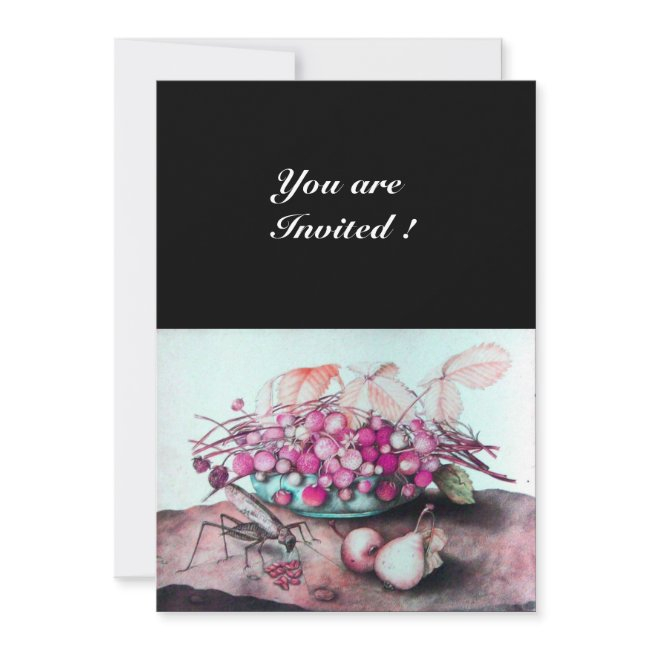 Season's Fruits / Strawberries And Pears Invitation