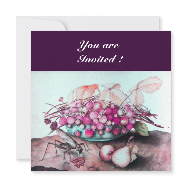 Season's Fruits / Strawberries And Pears Invitation