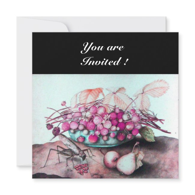Season's Fruits / Strawberries And Pears Invitation