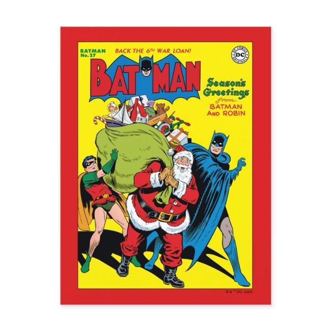 Season's Greetings From Batman And Robin Holiday Postinvitations