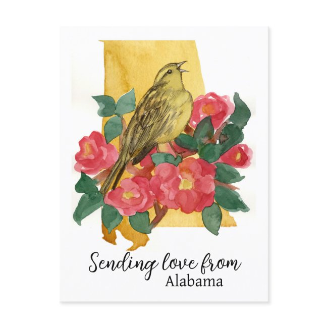 Sending Love From Alabama Yellowhammer Camellia Postinvitations