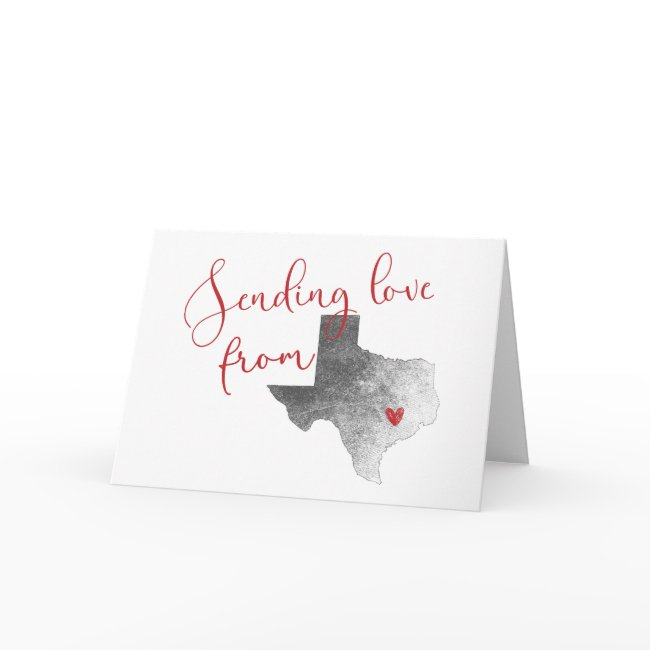 Sending Love From Texas - Valentine's Day Holiday Invitations