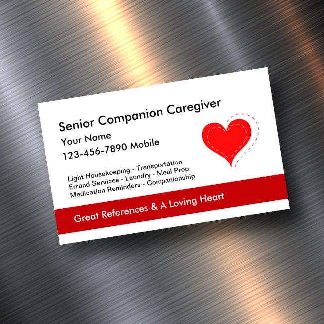 Senior Caregiver Home Health Business Invitations Magnet