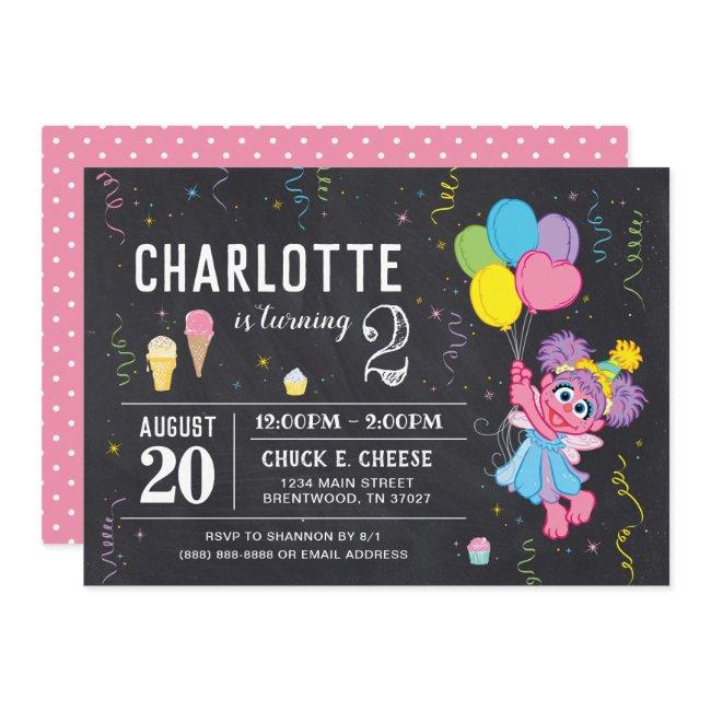 Sesame Street | Abby Cadabby Chalkboard Birthday Invitation