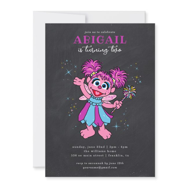 Sesame Street Abby Cadabby Sparkles Birthday Invitation