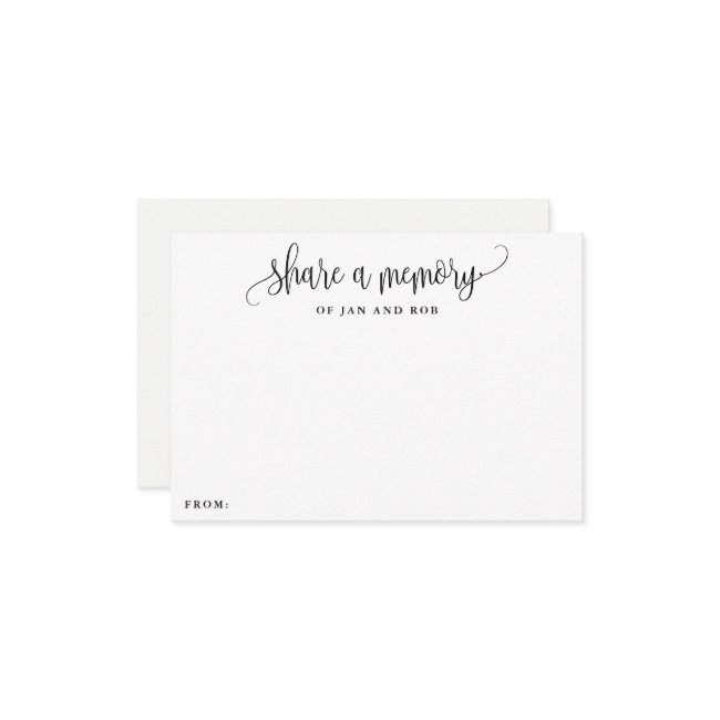 Share A Memory Minimalist Calligraphy Invitations