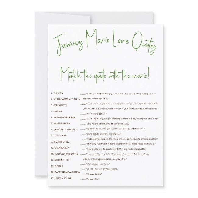 She's Off The Market Bridal Shower Game Invitation