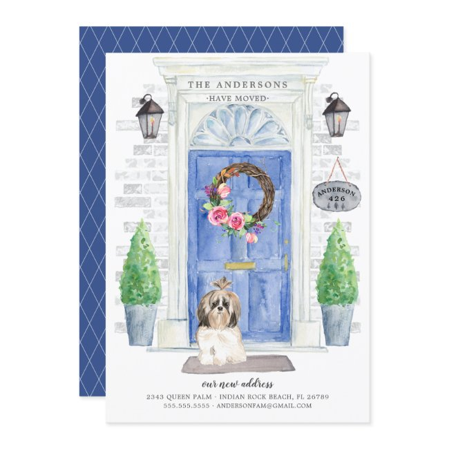 Shih Tzu Front Door Moving Announcement
