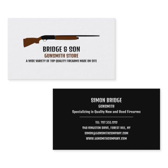 Shotgun Design, Gunsmith, Gunstore Business Invitations
