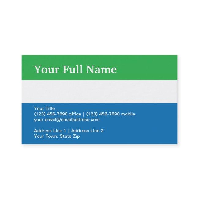 Sierra Leone Plain Flag Business Invitations